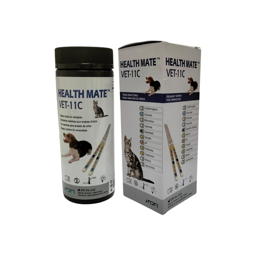 [4A22] Health Mate Vet urine strip 11C - 25 Test