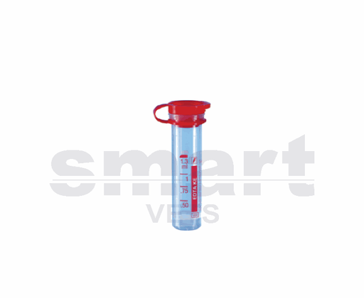 [7101] Micro sample tube K3 EDTA, 1.3 ml, push cap, Red