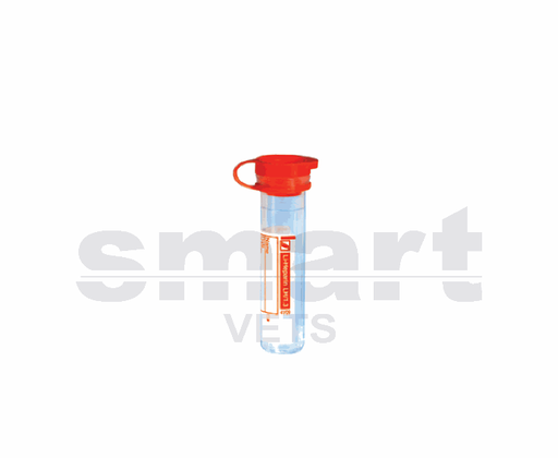 [7100] Micro tube 1.3ml LH, with push cap, Lithium Heparin, Orange.